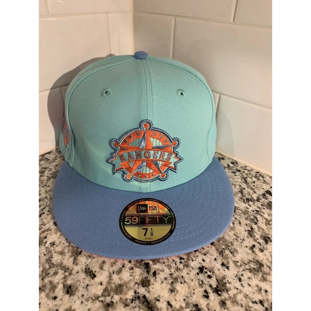 Texas Rangers New Era 59FIFTY 40th Anniversary Iced Metallic Fitted Hat 7 1/8